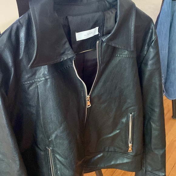 Black pleather jacket size medium - Picture 4 of 4